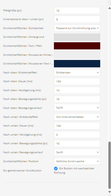 Builder-Einstellungen: Scroll Menu – Teil 4